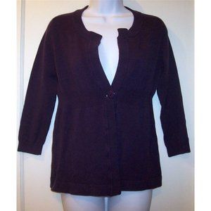 CAROLE LITTLE Sweater Sz‎ S Small Purple Open Front
